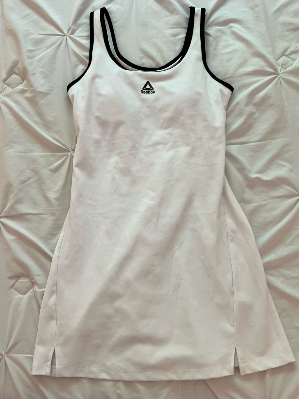 Reebok black and white contrast athletic mini tennis dress